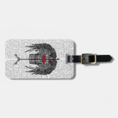 黒い翼を持つマネキン ラゲッジタグ (正面横)