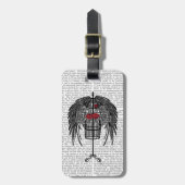 黒い翼を持つマネキン ラゲッジタグ (正面縦)