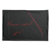 黒い翼 枕カバー (裏面-左)