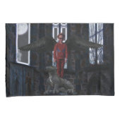 黒い翼 枕カバー (正面右)