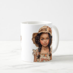 黒い肌の女の子 コーヒーマグカップ