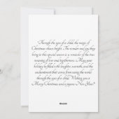 黒い肌の子供がクリスマスツリーを見つめる シーズンカード (裏面)