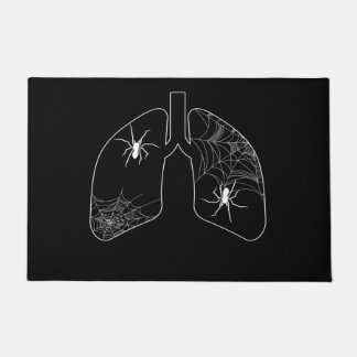 黒い肺クモの巣 |ハロウィンスパイダー ドアマット