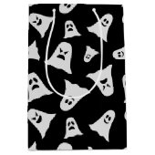 黒い背不気味景を持つ漫画幽霊 ミディアムペーパーバッグ (正面)