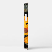 黒い背中に縫い目のない花柄のひまわり Case-Mate iPhoneケース (裏面 / 右)