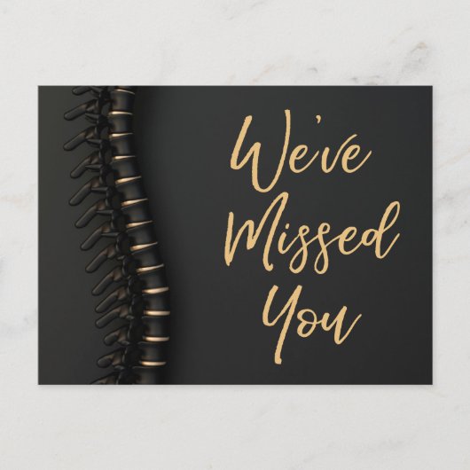 黒い背恋しく思筋カイロプラクティック  ポストカード (正面)