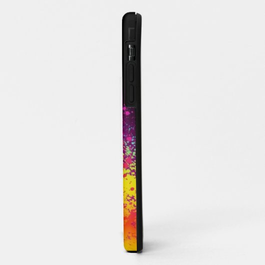 黒い背景が付いているネオンサッカーボール Case-Mate iPhoneケース (裏面/左)