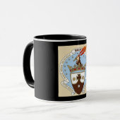 黒い背景が付いているCarmeliteマグ マグカップ (正面左)