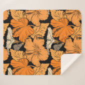 黒い背景で。のラスタ絵画ーハンド シェルパブランケット (正面(横))