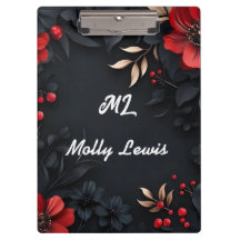 黒い背景とフローラ装飾