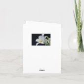 黒い背景にイースターリリー カード (裏面)