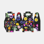 黒い背景にカラフルの夏の花 フェイバーボックス (折り畳みなし)