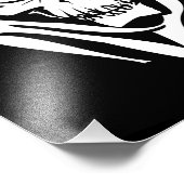 黒い背景にゴシックホワイト顔 フォトプリント            (角)