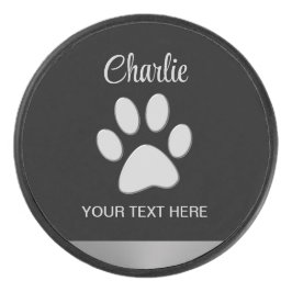 黒い背景にシルバードッグポー アイスホッケーパック