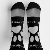 黒い背景にシルバードッグポー ソックス (上部)