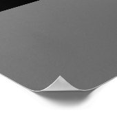 黒い背景にシルバードッグポー ポスター (角)