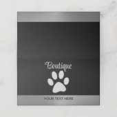 黒い背景にシルバードッグポー ロイヤリティカード (外部開封)