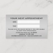 黒い背景にシルバードッグポー 予約カード (裏面)