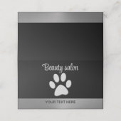 黒い背景にシルバードッグポー 予約カード (外部開封)