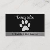 黒い背景にシルバードッグポー 紹介カード (正面)