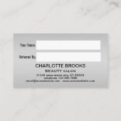 黒い背景にシルバードッグポー 紹介カード (裏面)