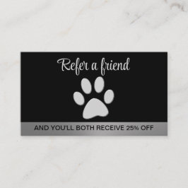 黒い背景にシルバードッグポー 紹介カード