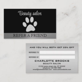 黒い背景にシルバードッグポー 紹介カード