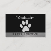 黒い背景にシルバードッグポー 紹介カード (正面)