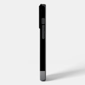 黒い背景にシルバードッグポー Case-Mate iPhoneケース (裏面 / 左)