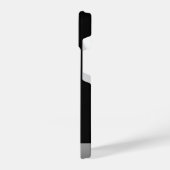 黒い背景にシルバードッグポー iPhoneケース (左側面)