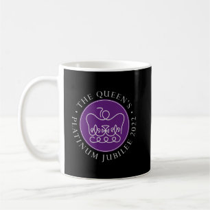黒い背景にジュビリープラチナのエンブレム コーヒーマグカップ