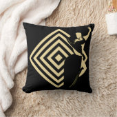 黒い背景にダイヤモンドを付けたダンスカップル クッション (ブランケット)