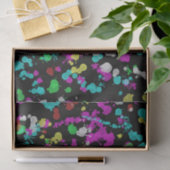 黒い背景にネオンの絵を描（ばちゃばちゃ）跳ねる 薄葉紙 (ギフト)