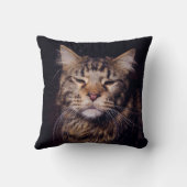 黒い背景にネコ，ネコ，コ クッション (裏面)