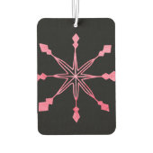 黒い背景にピンクの雪が積もる カーエアーフレッシュナー (裏面)