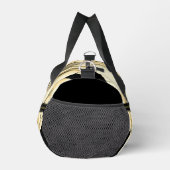 黒い背景にポピーのクリーム色の花 ダッフルバッグ (右)