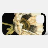 黒い背景にポピーのクリーム色の花 Case-Mate iPhoneケース (裏面 (横))