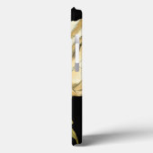 黒い背景にポピーのクリーム色の花 Case-Mate iPhoneケース (裏面 / 左)