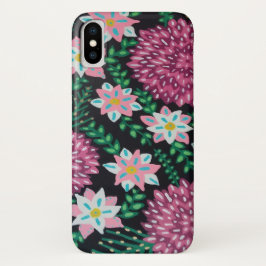 黒い背景にマゼンタの花 Case-Mate iPhone 14ケース