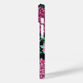 黒い背景にマゼンタの花 Case-Mate iPhoneケース (裏面 / 左)