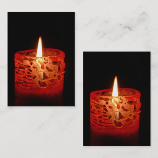 黒い背景にロウソク 名刺 (正面/裏面)