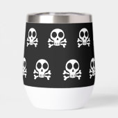 黒い背景に不気味なスカル (背面)