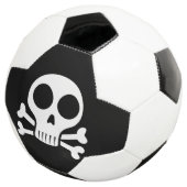 黒い背景に不気味なスカル サッカーボール (3/4)