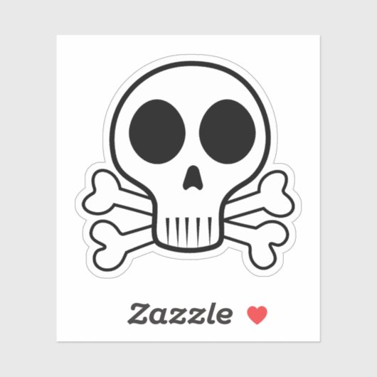 黒い背景に不気味なスカル シール (シート)