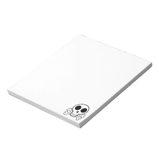 黒い背景に不気味なスカル ノートパッド (回転)