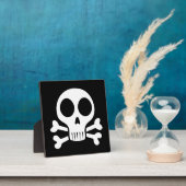 黒い背景に不気味なスカル フォトプラーク (インサイチュ)