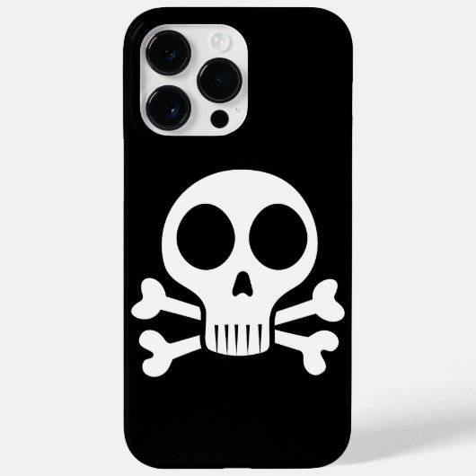黒い背景に不気味なスカル Case-Mate iPhoneケース (裏面)
