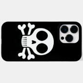 黒い背景に不気味なスカル Case-Mate iPhoneケース (裏面 (横))