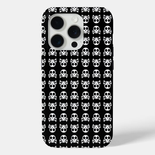 黒い背景に不気味なスカル Case-Mate iPhoneケース (裏面)