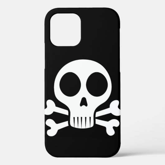 黒い背景に不気味なスカル Case-Mate iPhoneケース (裏面)
